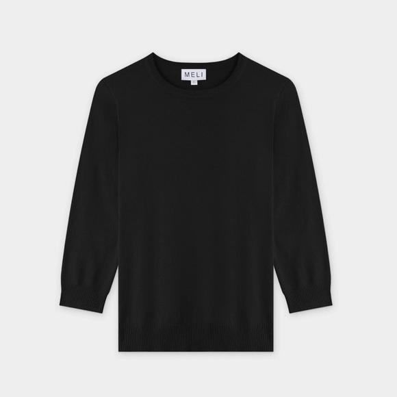 Fame on Central Meli Basic Crew Sweater in black size M - Picture 1 of 13